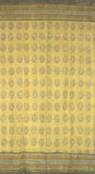 Vorhang mit Kensington-Blockdruck, Baumwolle, 116,8 x 223,5 cm, Senfgelb