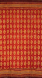 Kensington Block Print Curtain Drape Panel Cotton 46" x 88" Red Orange