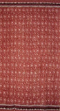 Block Print Paisley Curtain Drape Panel Cotton  46" x 88" Dusty Red