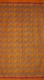 Block Print Paisley Curtain Drape Panel Cotton  46" x 88" Saffron