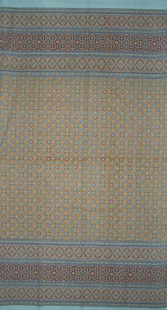 Moroccan Foulard Print Curtain Drape Panel Cotton 46" x 82" Powder Blue