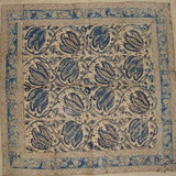 Veggie Dye Block Print Cotton Table Napkin 18" x 18" Blue
