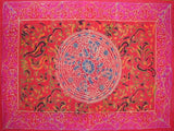 Sanganeer Block Print medvilninis staliukas 19" x 13" raudonas