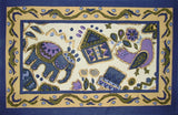 Mantel individual de algodón Whimsical Country, 19 x 13 pulgadas, azul