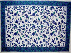 Fleur De Lis Cotton Table Placemat 19" x 13" Blue