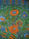 Colcha de algodón con tapiz de árbol de la vida, 108 "x 88", tamaño Full-Queen, color verde