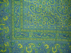 Jaipur Paisley Tapestry Cotton Spread 106" x 70" Twin Green
