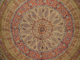 Kalamkari Block Print Tapestry Cotton Bedspread 108" x 108" Queen-King