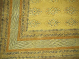 Kensington Block Print Tapestry Cotton Spread 104" x 70" สีเหลืองคู่