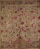 Tree of Life Tapestry bomullsöverkast 108" x 88" Full-Queen Beige