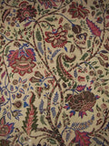 Colcha de algodón con tapiz del árbol de la vida, 108 x 88 pulgadas, tamaño Full-Queen, color beige