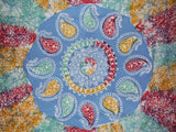 Batik Tapestry Cotton Bedspread 108" x 88" Full-Queen Blue