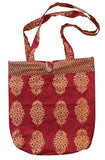 Block Printed Cotton Kensington College Tote Bag 15 x 15