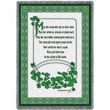 Irish Blessing - May The Road Rise Up To Meet You Тъкано гобленово одеяло с ресни Памук САЩ 70x50