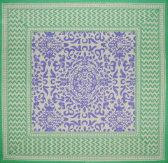 Katoenen servet met Marokkaanse print 17 x 17 inch lavendel en zeeschuim