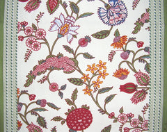 Floral Berry Print Cotton Table Runner 72" x 15" Multi Color