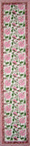 Corredor de mesa de algodão com estampa de bloco de mão rosa bonito 72" x 15"