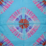 Handcrafted Cotton Tie Dye Scarf 20 x 20 Turquoise