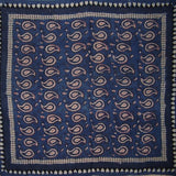 Veggie Dye Paisley-sjaal met blokprint Licht katoen 42 x 42 Indigo
