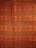 Om Symbol Shawl Wrap Buddhism Viscose 27 x 70 Amber