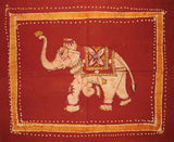 Vendbar bomuldspude Sham Autentisk Batik Elephant 30" x 24" Multi Color