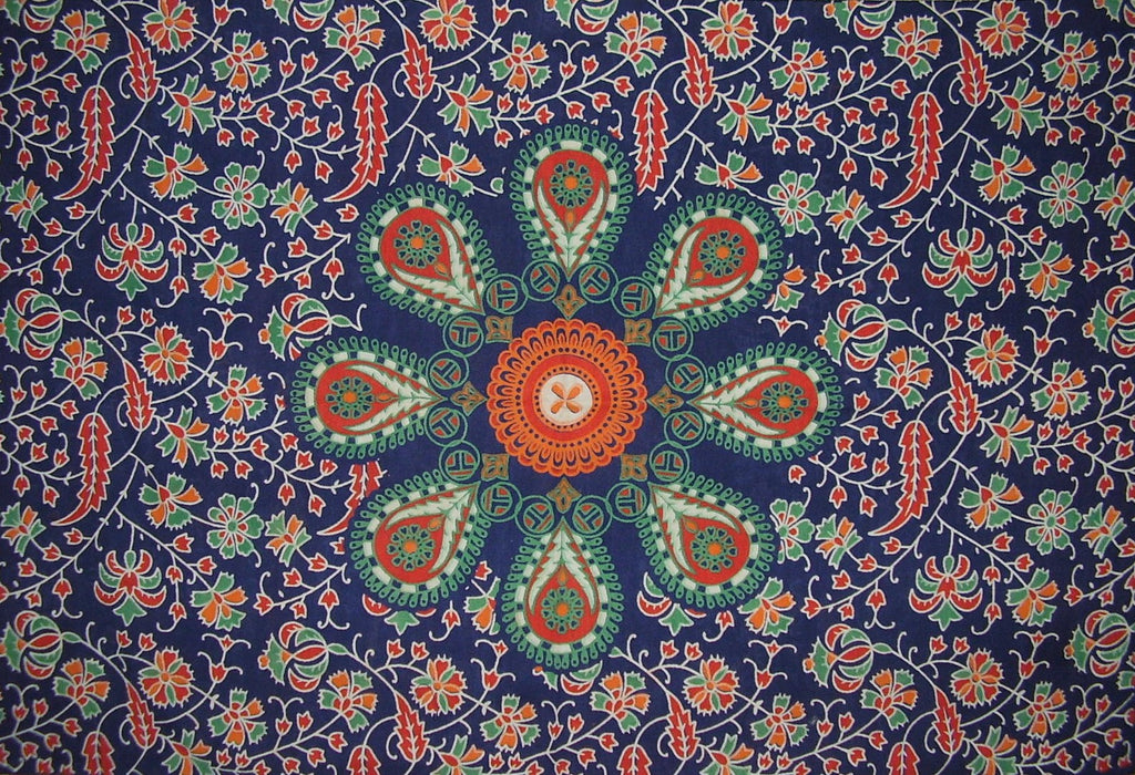 Cotton Pillow Cover Sanganeer Print 30" x 20" Multi Color