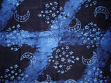 Cosmic Celestial Batik Shawl Wrap Scarf 24 x 66 Blue