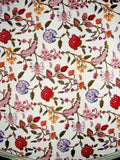 Floral Berry Round Cotton Tablecloth 72" Multi Color