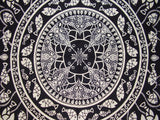 Cotton Marine Spread or Tablecloth 90" x 60" Black & White