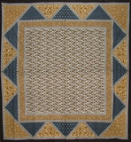 Geometryczny kwiatowy obrus bawełniany kwadratowy 70 "x 70" złoty