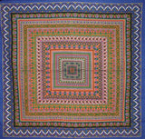 Tovaglia quadrata in cotone con motivo geometrico 70 x 70 pollici multicolore