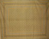 Moroccan Foulard Tapestry Cotton Bedspread 108" x 88" Full-Queen Yellow