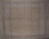 Moroccan Foulard Tapestry Cotton Bedspread 108" x 88" Full-Queen Blue