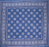 Pinwheel Print Cotton Tablecloth 88" x 60" Blue