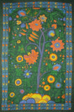 Tree of Life Tapestry Cotton Spread or Wall Hanging 90" x 60" Single Green