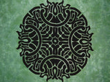 Keltische Tapisserie-Tagesdecke aus Baumwolle, 264,2 x 223,5 cm, vollgrün