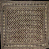 非洲印花挂毯棉质床罩 108 英寸 x 108 英寸大号-特大号黑色