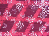 Celestial Batik Tapestry Cotton Bedspread 108" x 108" Queen-King Red
