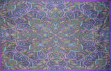Paisley Kaleidoscope Print Cotton Wall Hanging 90" x 60" Single Purple