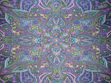 Paisley Kaleidoscope Print Cotton Wall Hanging 90" x 60" Single Purple