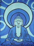 Buddha Print Tapestry Cotton Wall Hanging 86" x 60"  Blue