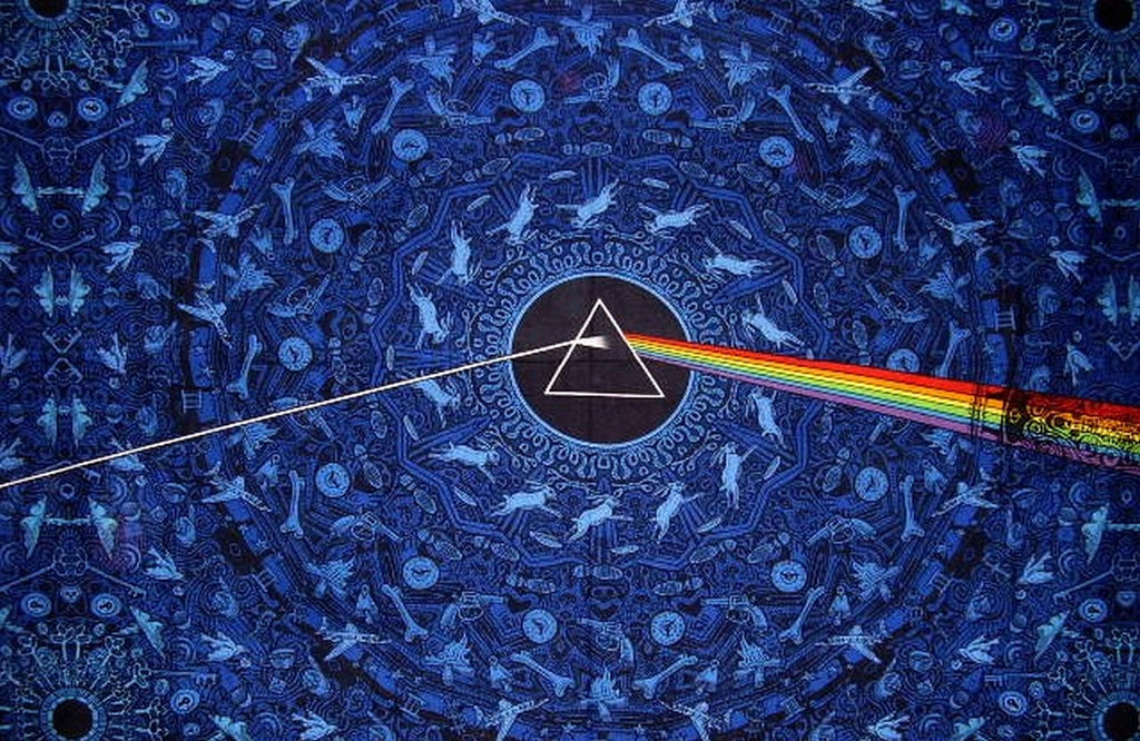 Pink Floyd Dark Side of the Moon 3-D Wall Hanging 90" x 60" Single Blue