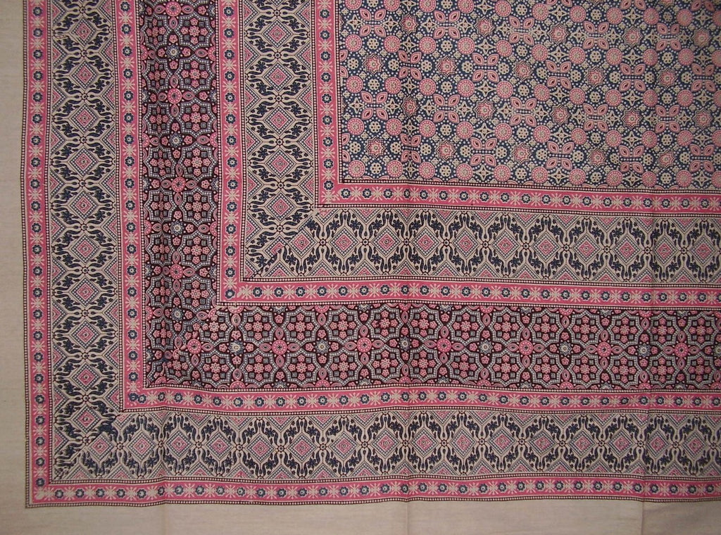 Moroccan Foulard Tapestry Cotton Spread 106" x 70" Twin Pink