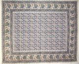 Turkish Print Floral Paisley Tapestry Cotton Bedspread 106" x 88" Full-Queen