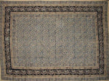 Veggie Dye Block Print Tapestry Cotton Spread 104" x 70" Twin Blue