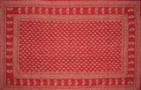 Βαμβακερό άπλωμα ταπετσαρίας μπλοκ εκτύπωσης 110" x 72" Διπλό κόκκινο