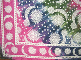 Celestial Tie Dye Tapestry Cotton Spread 106" x 70" Twin Multi Color