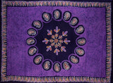 Batik Tapestry Cotton Spread 106" x 70" Twin Purple