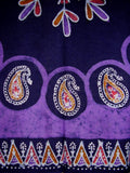 Batik Tapestry Cotton Spread 106" x 70" Twin Purple