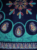 Batik Cotton Tablecloth 90" x 60" Green